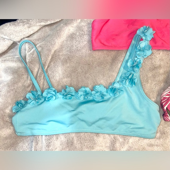 3 pc Bundle of 2 Zara & 1 Ardene Girls Bikini Tops Unused, no Bottoms Sz 9-10 - Picture 3 of 12
